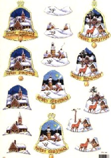 Sonderposten 3D - Schneidebogen, Weihnachtsglocken